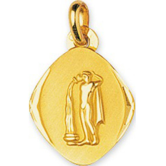 Stella Bijoux - Médaille Signe Astrologique verseau Or 375/1000 jaune  (9K) - Naissance et baptême