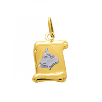 Stella Bijoux - Médaille Signe Astrologique taureau Or 375/1000 bicolore  (9K) - Stella Bijoux