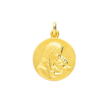 Stella Bijoux - Médaille Or 375/1000 jaune vierge enfant  (9K) - Naissance et baptême