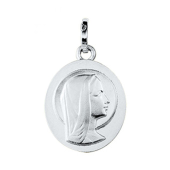 Stella Bijoux - Médaille vierge Or 375/1000 blanc (9K) - Naissance et baptême