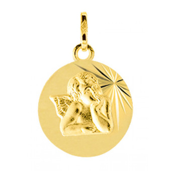 Stella Bijoux - Médaille ange Or 375/1000 jaune (9K) - Naissance et baptême