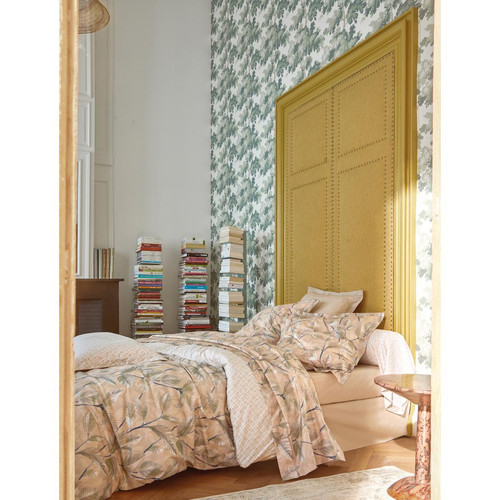 Blanc des Vosges - Taie d'oreiller Abricot FLORA - Linge de maison fabriqué en France