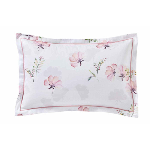 Blanc des Vosges - Taie D'oreiller DELICATESSE Blush Satin 100% Coton Peigné 120 Fils/Cm² Rose - Taies d oreillers traversins rose
