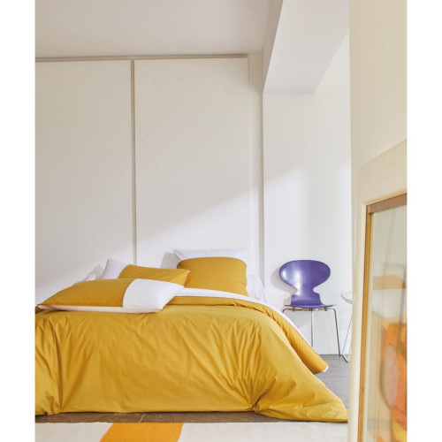 Blanc des Vosges - Traversin Bicolore  - Linge de lit jaune