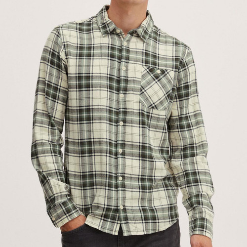 Blend - Chemise à carreau vert pour homme - Promos chemises homme