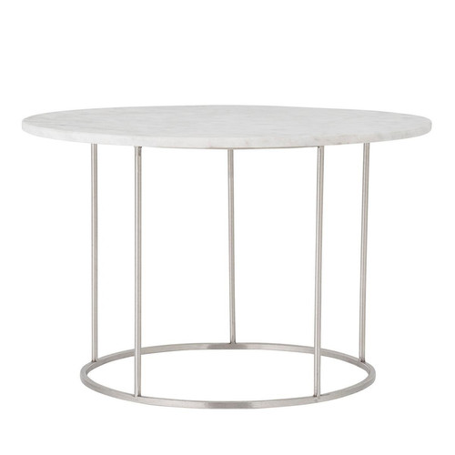 Bloomingville - Table d'Appoint BERA Blanc en Marbre - Table Basse Design