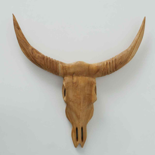 Boltze - Crâne Cuerno En Teck Marron - Statue Et Figurine Design