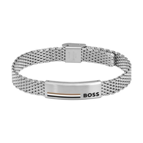 Bracelet Homme Boss Bijoux Alen - 1580611 Acier Argent Taille Ajustable 180-195Mm  Boss LES ESSENTIELS HOMME