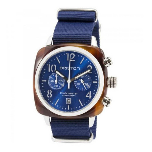 Briston - Montres mixtes Briston Watches Clubmaster Classic 15140-SA-T-9-NNB - Bracelet Nylon Bleu - Briston