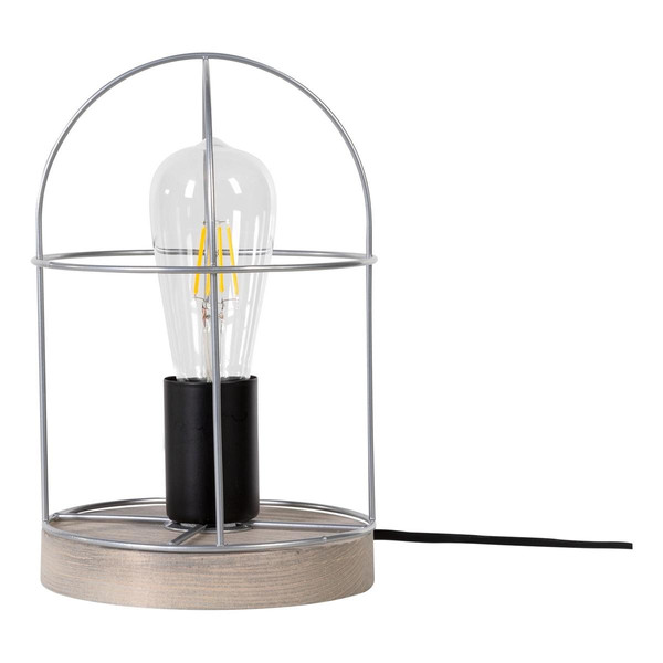 Lampe de table Netuno 1xE27 Max.25W Pin gris teinté/Noir/Argent  Britop Lighting