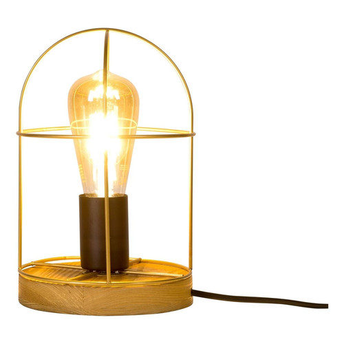 Lampe de table Netuno 1xE27 Max.25W Pin teinté/Noir/Or  Lampe