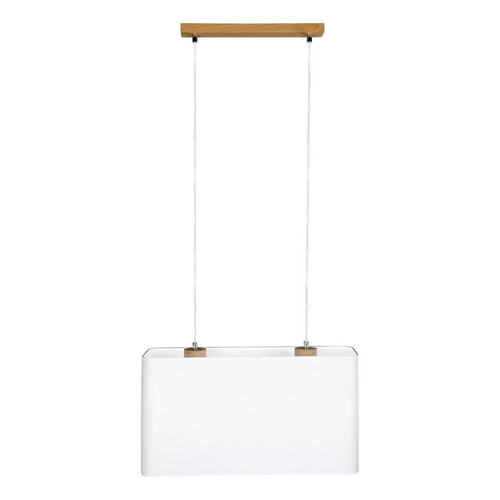 Lampe pendante Cadre 2xE27 Max.40W Chêne huilé/PVC transparent/Blanc Blanc Britop Lighting Meuble & Déco