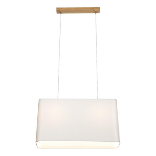 Lampe pendante Cadre 2xE27 Max.40W Chêne huilé/PVC transparent/ Gris Britop Lighting