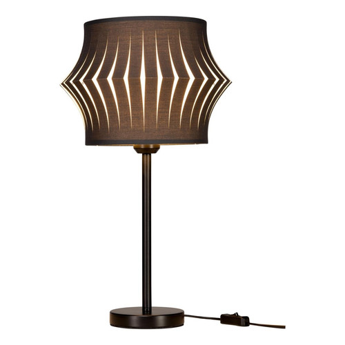 Lotus Lampe à poser 1xE27 Max.40W Noir/Noir PVC/Antacite Noir Britop Lighting Meuble & Déco