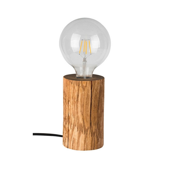 Trabo Lampe de table 1xE27 Max.25W Pin teinté/Noir H15 cm Marron Britop Lighting Meuble & Déco