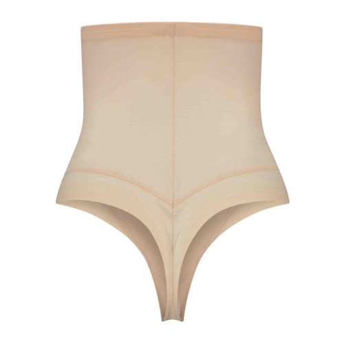 String taille haute gainant Beige Bye Bra Lingerie invisible