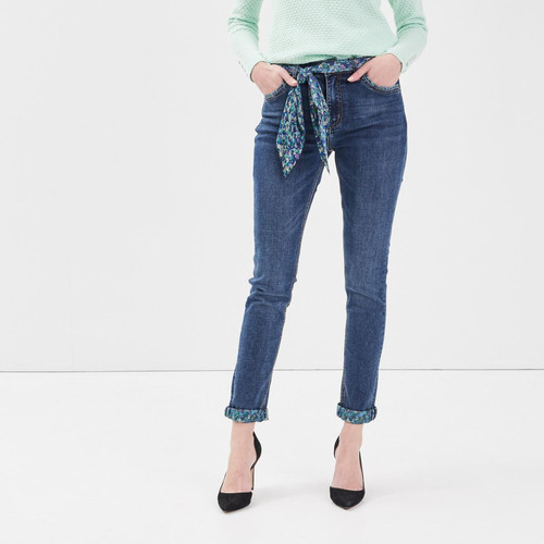 Jeans slim avec foulard Cache cache Mode femme