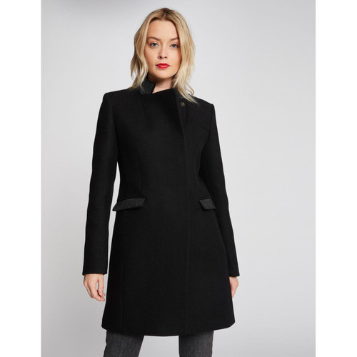 Morgan - Manteau droit avec détails strass - Manteaux femme noir