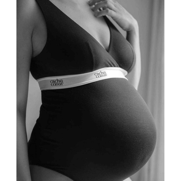 Body grossesse et allaitement Noir - Cache Coeur Cache Coeur Mode femme