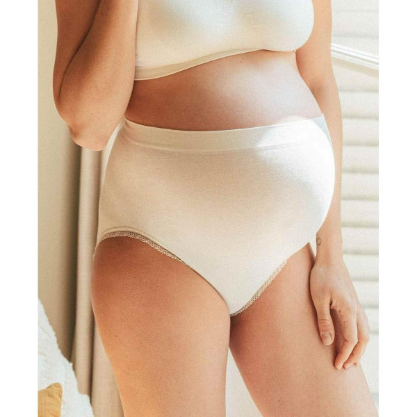 Culotte de grossesse Blanc - Cache Coeur en coton Cache Coeur Mode femme