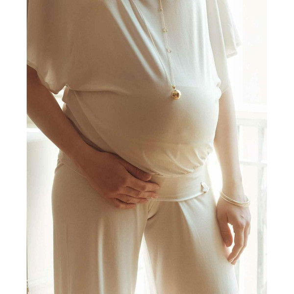 Pantalon de grossesse large 7/8 Blanc - Cache Coeur  Cache Coeur Mode femme