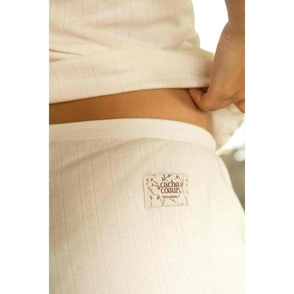 Short de grossesse taille basse - Blanc - Cache Cœur Lingerie en coton bio Cache Coeur Mode femme