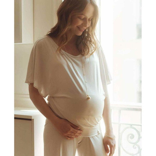 Top maternité Blanc - Cache Coeur Cache Coeur Mode femme