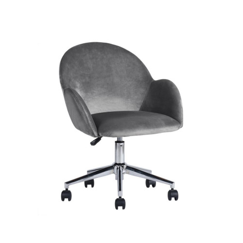 Calicosy - Chaise de bureau ajustable à roulettes Gris - Nouveautés Meuble Et Déco Design