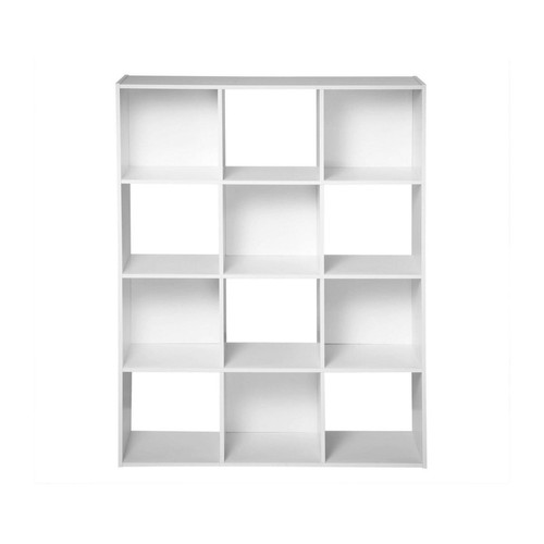 Calicosy - Meuble à 12 cases Blanc - Bibliothèque, étagère