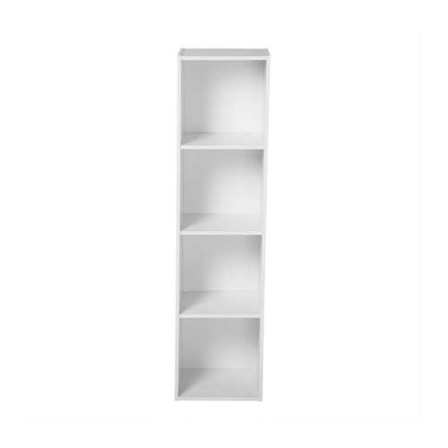 Calicosy - Meuble à 4 cases blanc  - Bibliothèque, étagère