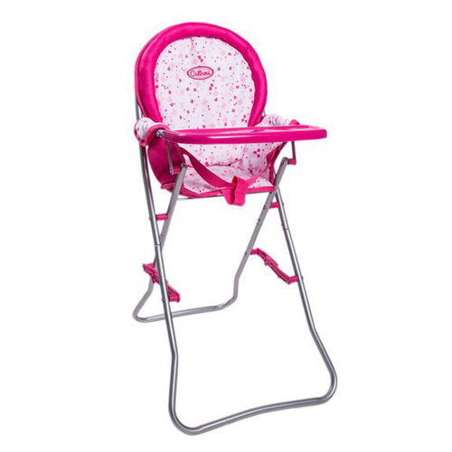 Calinou - Chaise haute en métal - Accessoires pour poupons et poupées