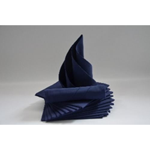 Calitex - Lot de 12 serviettes de table bleu marine - Linge de table