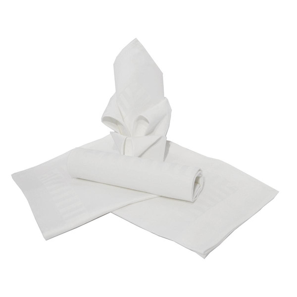 Lot de 4 serviettes IRMA Blanc 50x50 cm Blanc Calitex Linge de maison