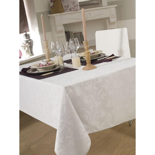 Calitex - Nappe textile OMBRA Blanc - Linge de table