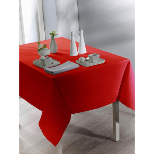 Calitex - Nappe Textile TENTATION UNIE Rouge - Promos linge de table