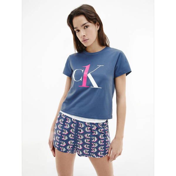 Ensemble Pyjama Short et T-Shirt - Bleu Calvin Klein Underwear en coton Calvin Klein Underwear Mode femme