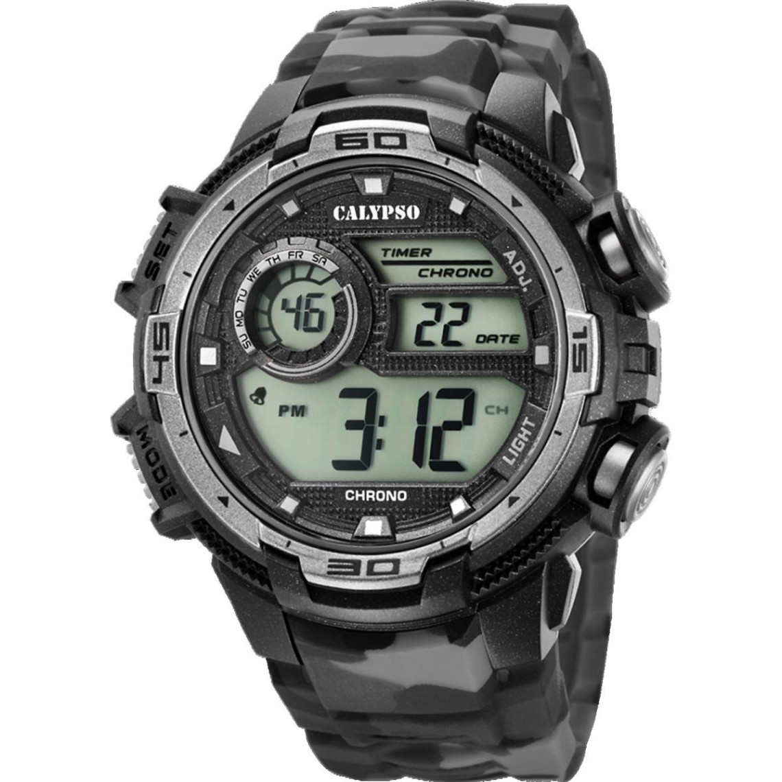 montre homme calypso k5723-3 - chronographe grise