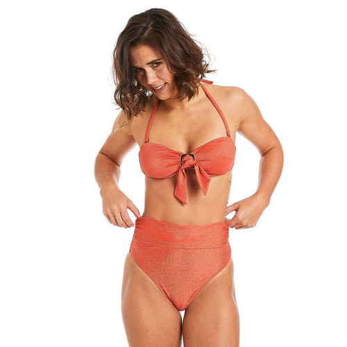 Haut de maillot de bain bandeau orange Maui Camille Cerf x Pomm Poire