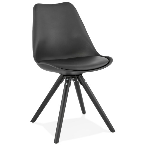 3S. x Home - Chaise Noir design MOMO  - Chaise Et Tabouret Et Banc Design