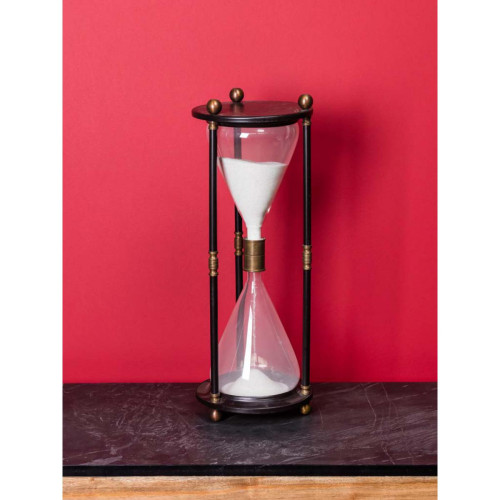 Chehoma - Grand Sablier Alu et Laiton 10minutes - Horloges Design