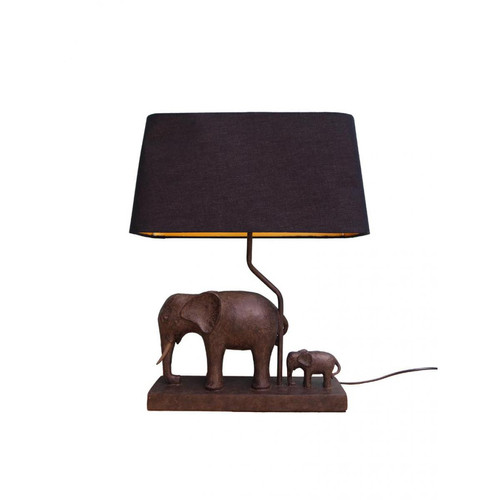 Chehoma - Lampe éléphant suivie de son petit - Lampe