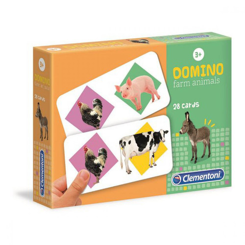 Clementoni - Domino animaux de la ferme - Jeux éducatifs