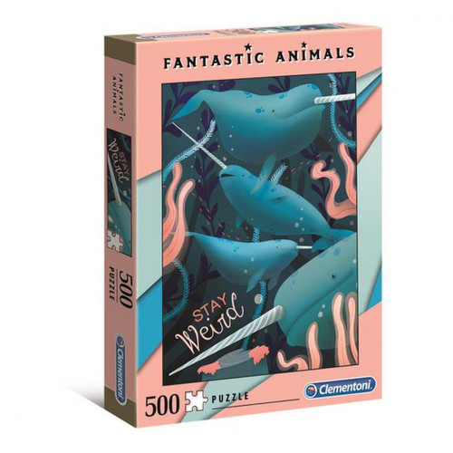 Clementoni - Puzzle Fantastic Animal 500 pièces - Narval 