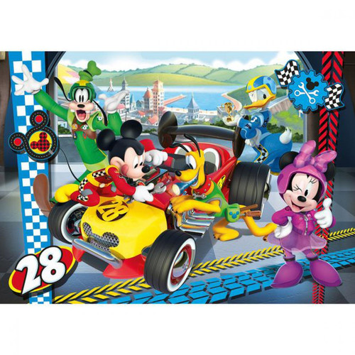 Clementoni - Puzzle SuperColor 104 pièces - Mickey and the Roadster racers - Jeux de société et puzzles