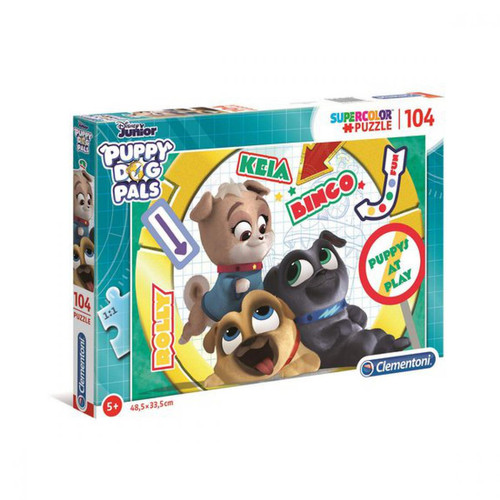 Clementoni - Puzzle SuperColor 104 pièces - Puppy Dog Pals - Jeux de société et puzzles