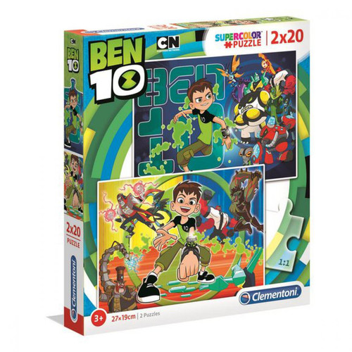 Clementoni - Puzzles SuperColor 2x20 pièces - Ben Ten 