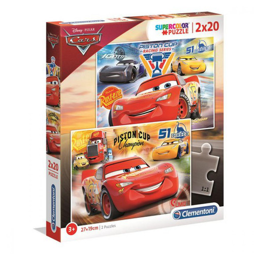 Clementoni - SuperColor 2x20 pièces - Cars 3 - Jeux de société et puzzles