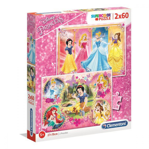 SuperColor 2x60 pièces - Disney Princesses Clementoni LES ESSENTIELS ENFANTS