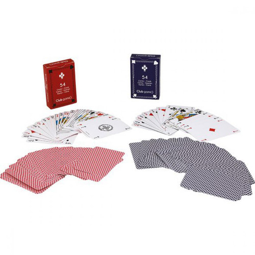 Club game - Pack de 2 jeux de 54 cartes - Jeux de société