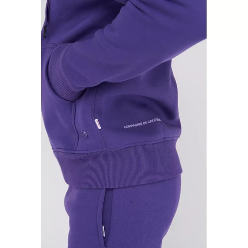 Sweat zippé à capuches classique violet en coton Compagnie de Californie LES ESSENTIELS HOMME